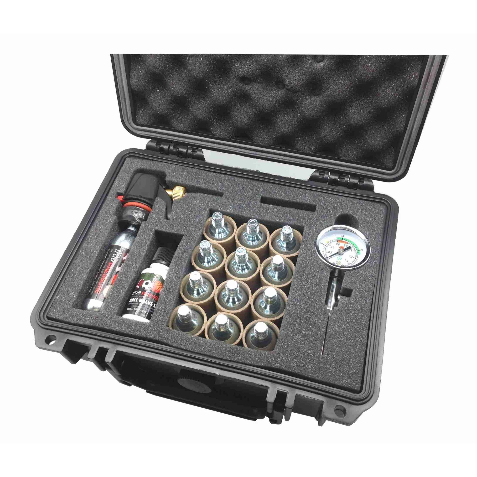 True Pressure Deluxe Sports Ball Inflation Pump Kit with Nitrogen/Argon ...