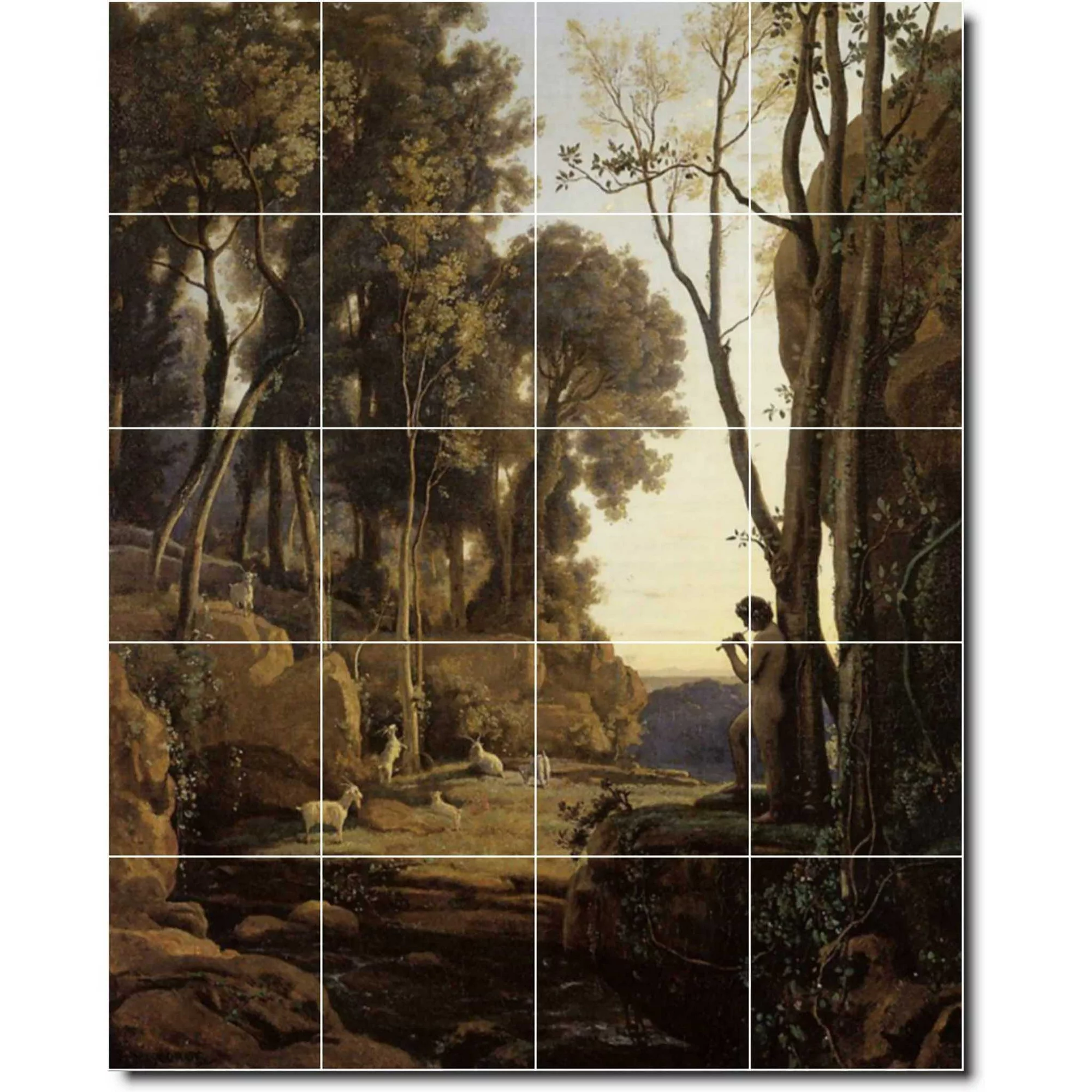 Ceramic Tile Mural-Jean Corot Landscapes Painting 308. 24