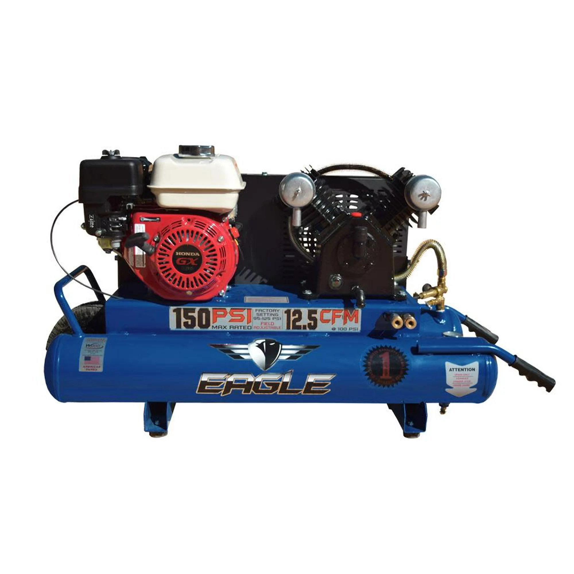 Eagle Compressor Portable Gas Wheelbarrow Air Compressor 10 Gallon