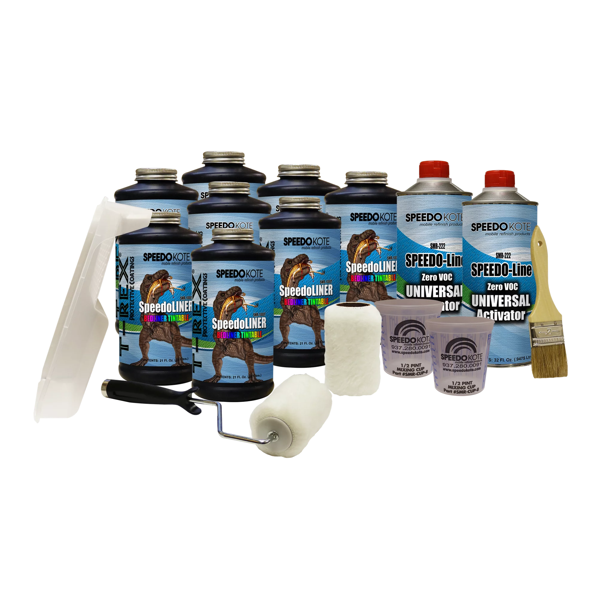 SMR-1000TROLL-K8 T-Rex Tintable Roll On Truck Bed Liner, Urethane, 8 quart kit