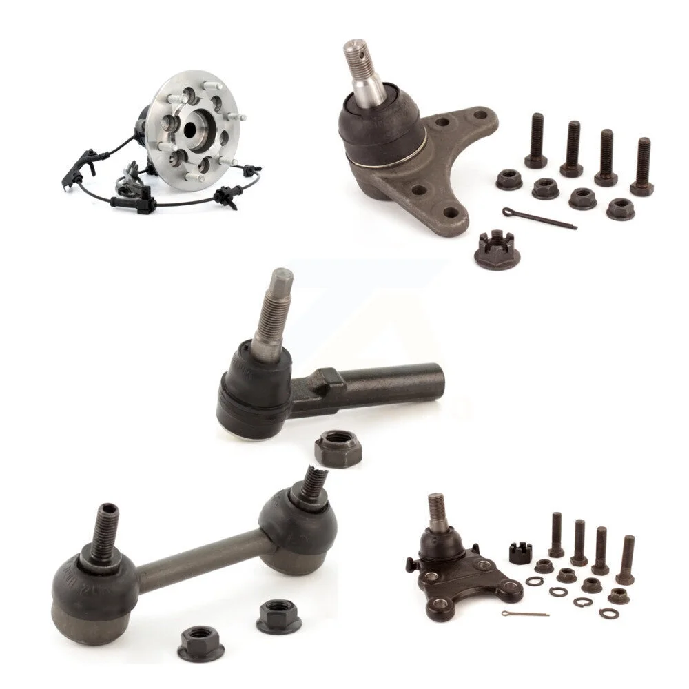 Transit Auto Front Left (Driver Side) Bearing Assembly Upper Lower Ball Joint Outer Tie Rod Sway Bar Stabilizer Link Kit (5Pc) for Car 2008 Isuzu i-370 RWD with Sport Chassis Package (ZQ8) K7T-107756