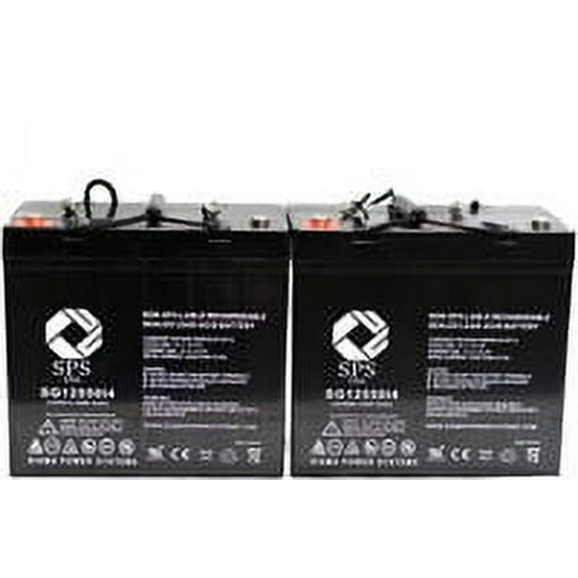 SPS Brand 12V 55 Ah Replacement Battery for Pride Mobility Jet 1 ATS Scooter (Terminal i4) (2 Pack)