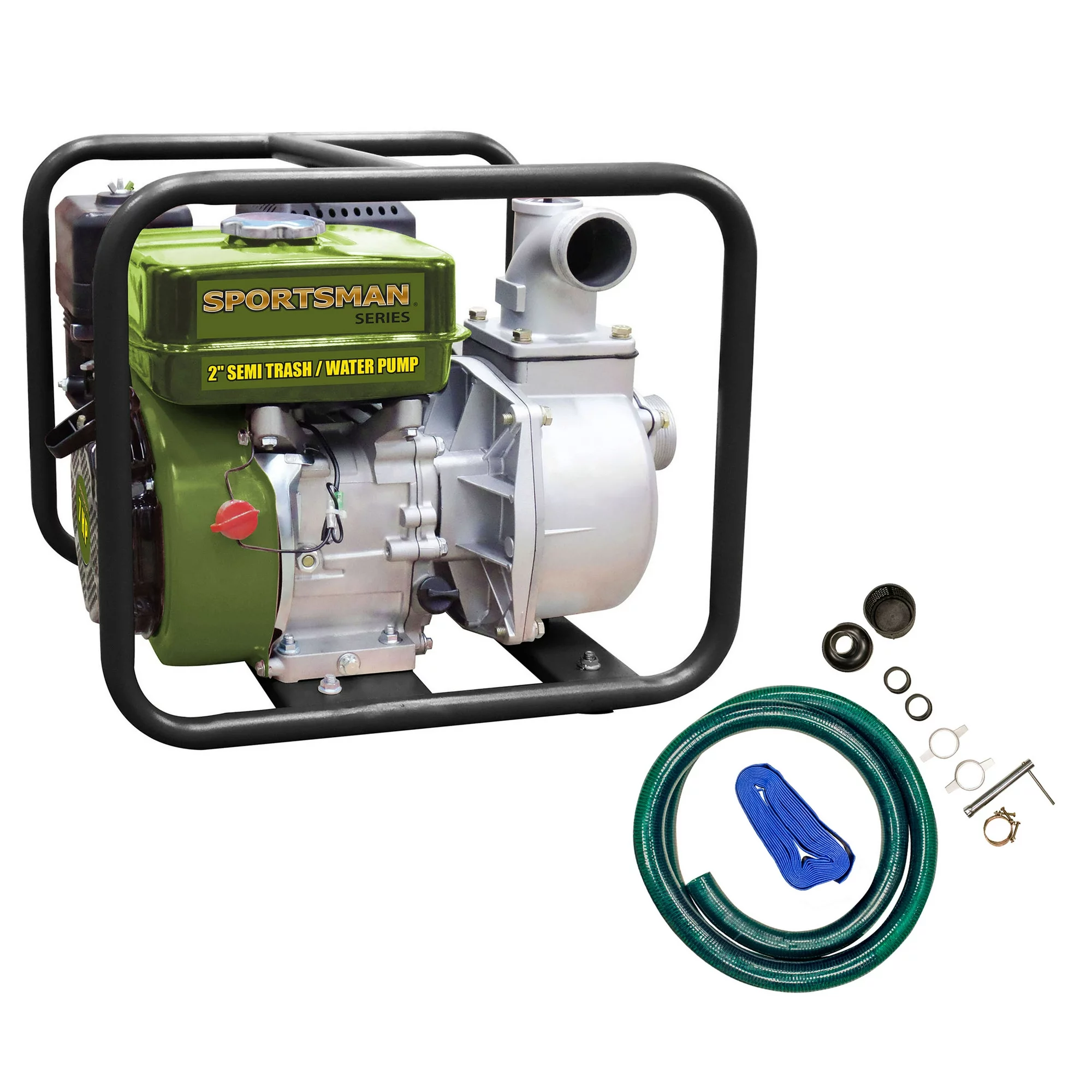 Sportsman Series 2 Inch Gasoline Semi Trash or Water Pump with Complete Hose Kit