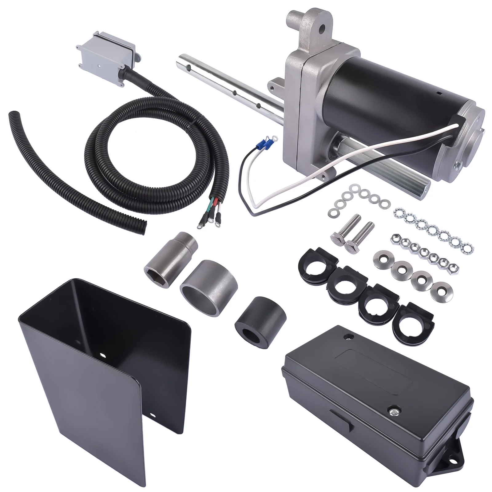 NEWZQ Electric Powered Trailer Jack Kit - 12000 lbs Replace 1824200100 Black