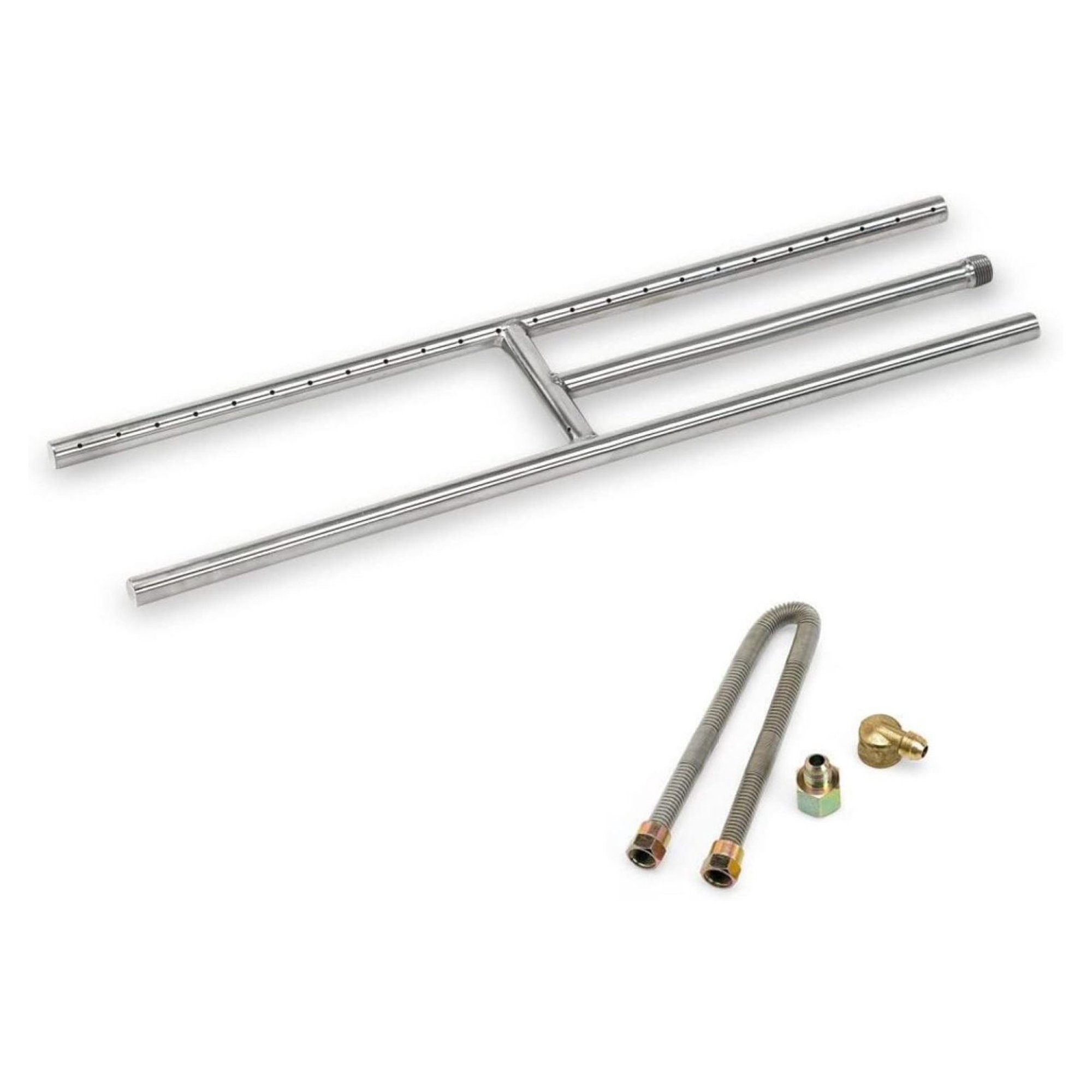 ZHANGHU American Fire Glass H-Burner Kit for Natural Gas, 24