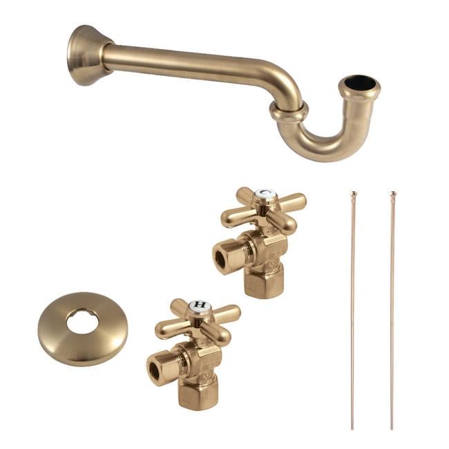 Trimscape Plumbing Supply Kit Combo, Brushed Brass