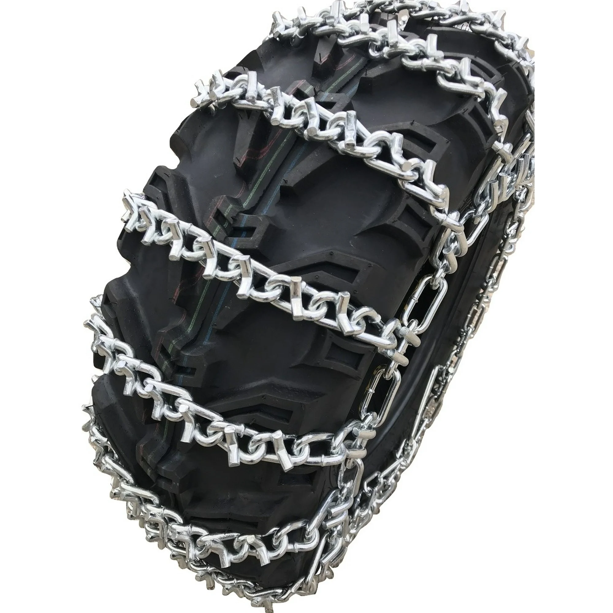 Tirechain 24X9X11 25X10X12 24X11X10 24X11X9 25X8X12 24X11X11 24X11X12 25X10X11 25X11X9 25X11X12 26X9X12 26X9X14 26X10X12 26X10X14 Atv Utv 2 Link V Bar Tire Chains Set Of 2