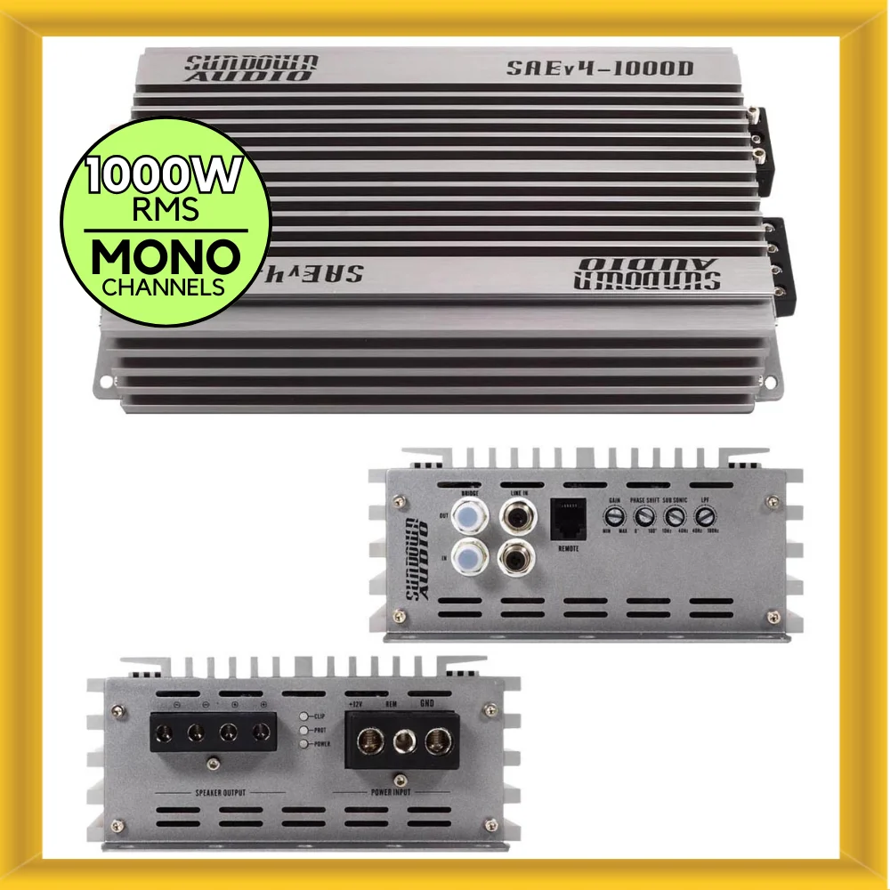 Sundown Audio SAE Version 4 1000W RMS Power Digital Class D Mono Block Amplifier