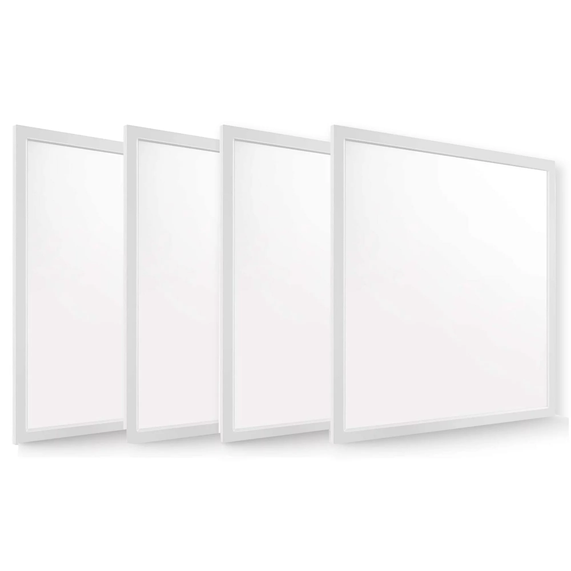 Strak 2X2 Flat Drop Ceiling Led Panel Light Fixture - 40Watts (140W Equivalent) 5000K - Cool White - UL+DLC - Dimmable ZY-P4-40WMDS Fixture (4-Pack)