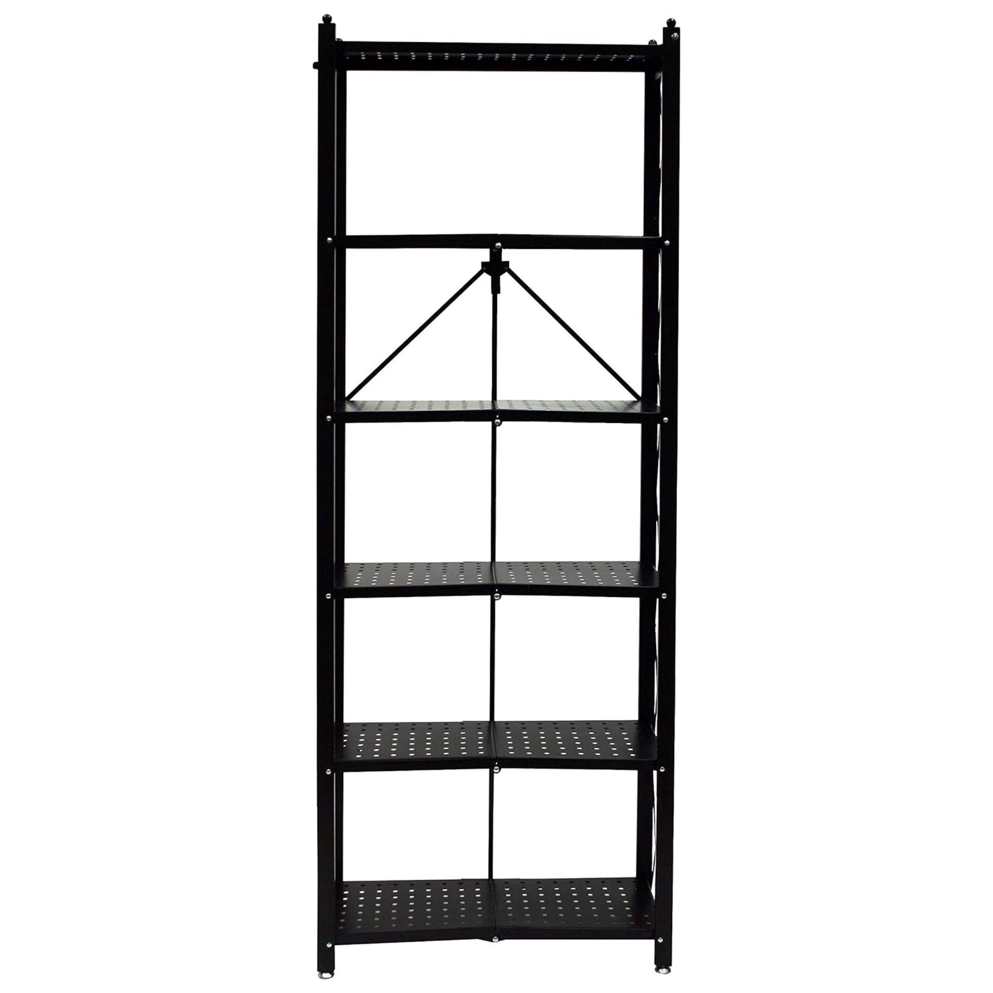 ZHANGHU 6-Shelf Bookcase | Open , Organizer Deco Rack, Large Book shelf, Tall Bookcase, Living room shelving, Freestanding, No assembly/no tools required, Modern Vertical Furniture | Black