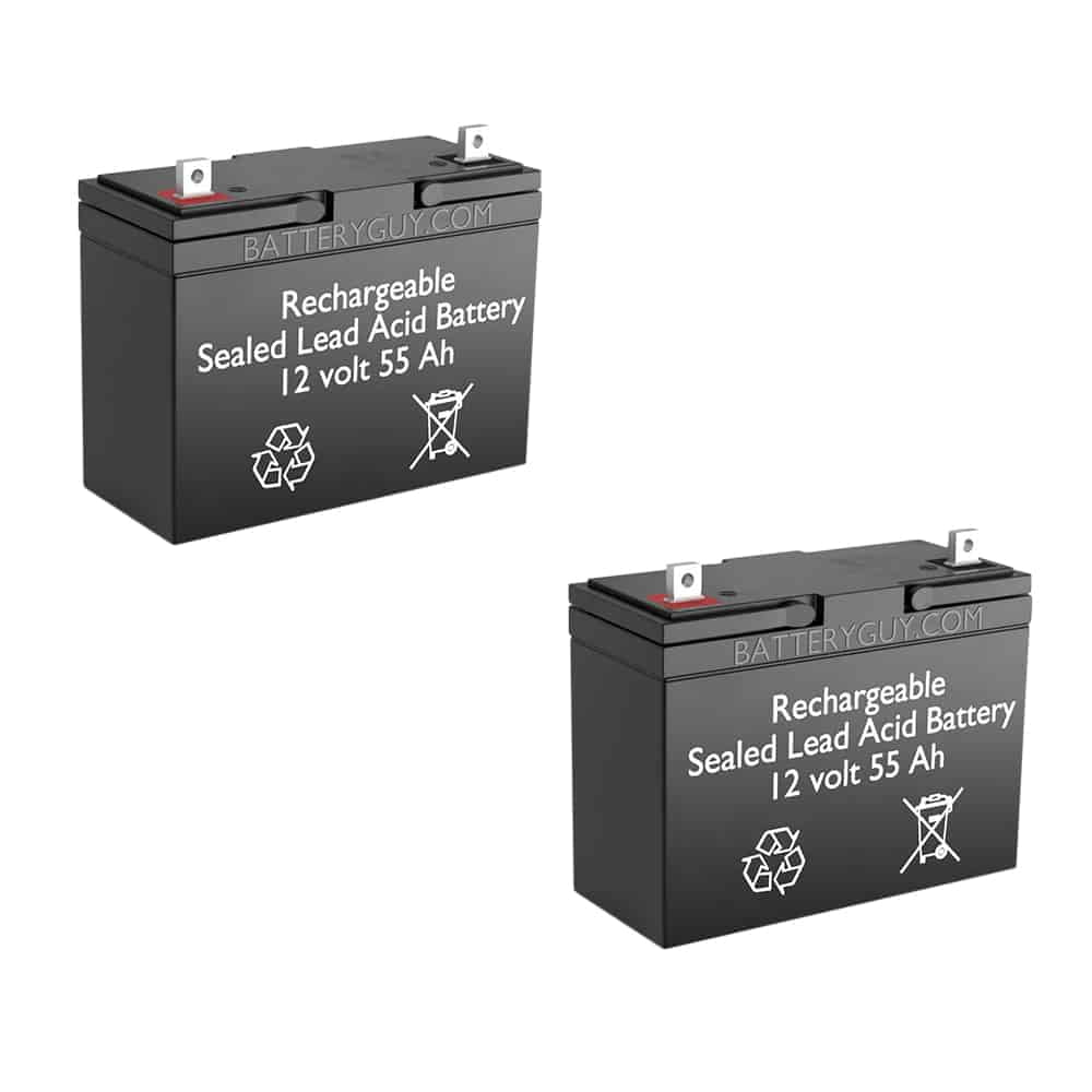 BatteryGuy BG-12550NB - 12V 55Ah Golden Technology GT Alante 203R-RWD replacement battery - BatteryGuy brand equivalent (Qty of 2)
