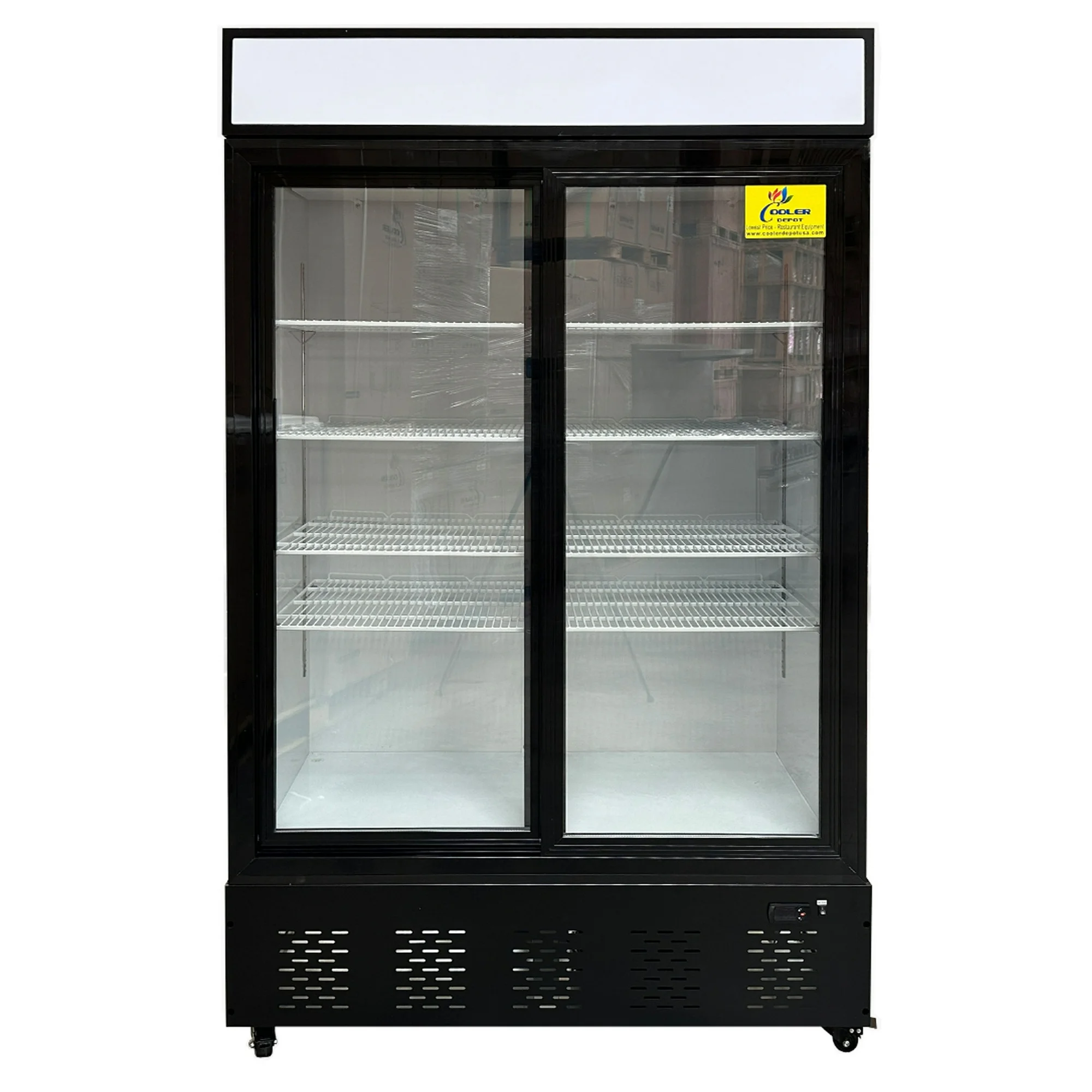 NSF 48 in Commercial Merchandiser sliding door Refrigerator SC-1076FDX