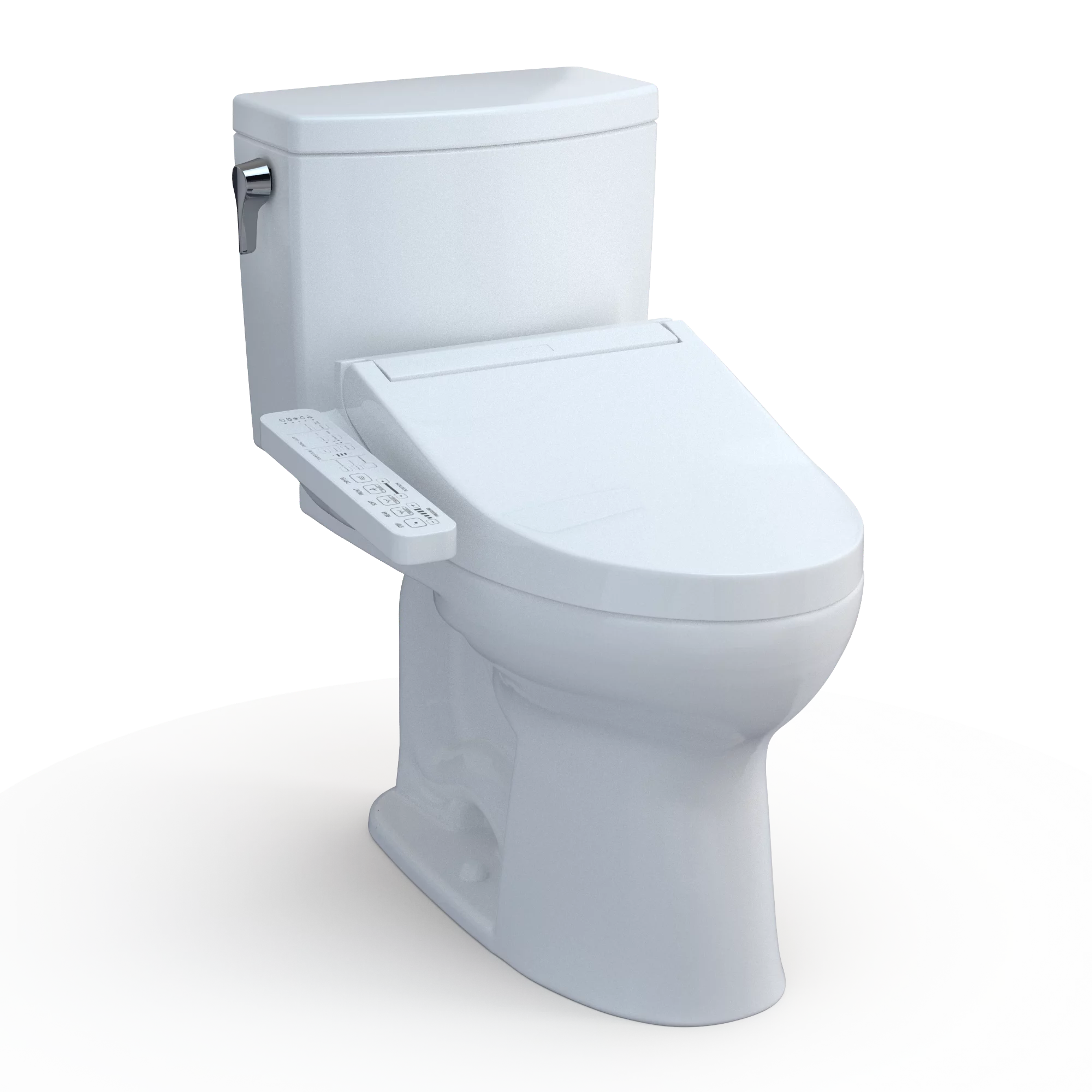 TOTO WASHLET+ Drake II 1G Two-Piece Elongated 1.0 GPF Toilet and WASHLET+ C2 Bidet Seat, Cotton White - MW4543074CUFG#01