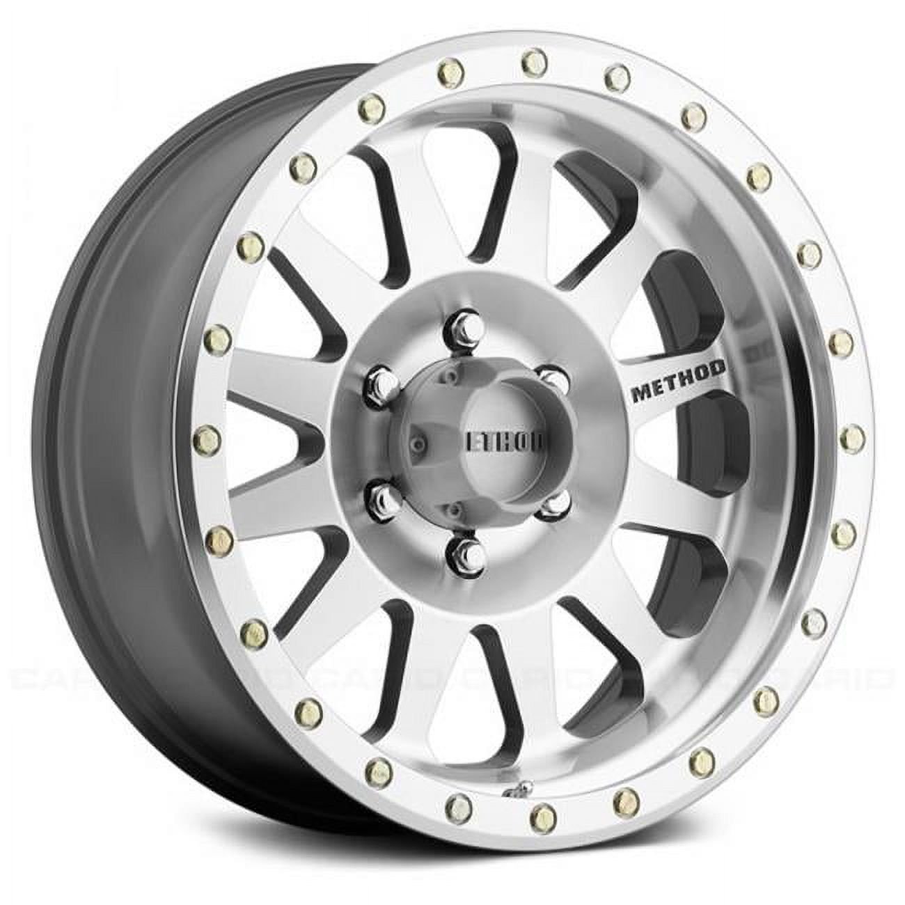 20 x 10 in. 8x170 Bolt Pattern -18 Offset 130.81mm Hub Double Standard Machined Wheels, Clear