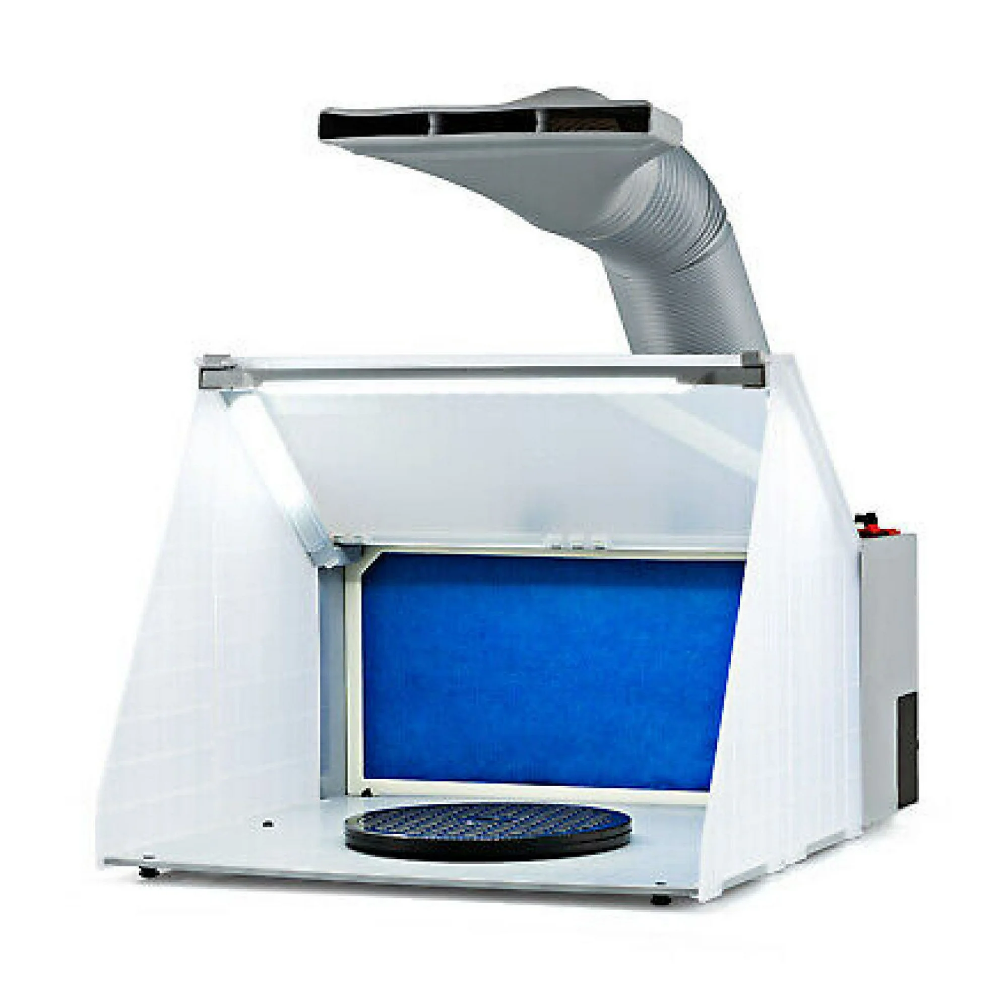 ZHANGHU Airbrush Spray Booth Kit Portable W/LED Light&Filter Hose for Model Painting DIY