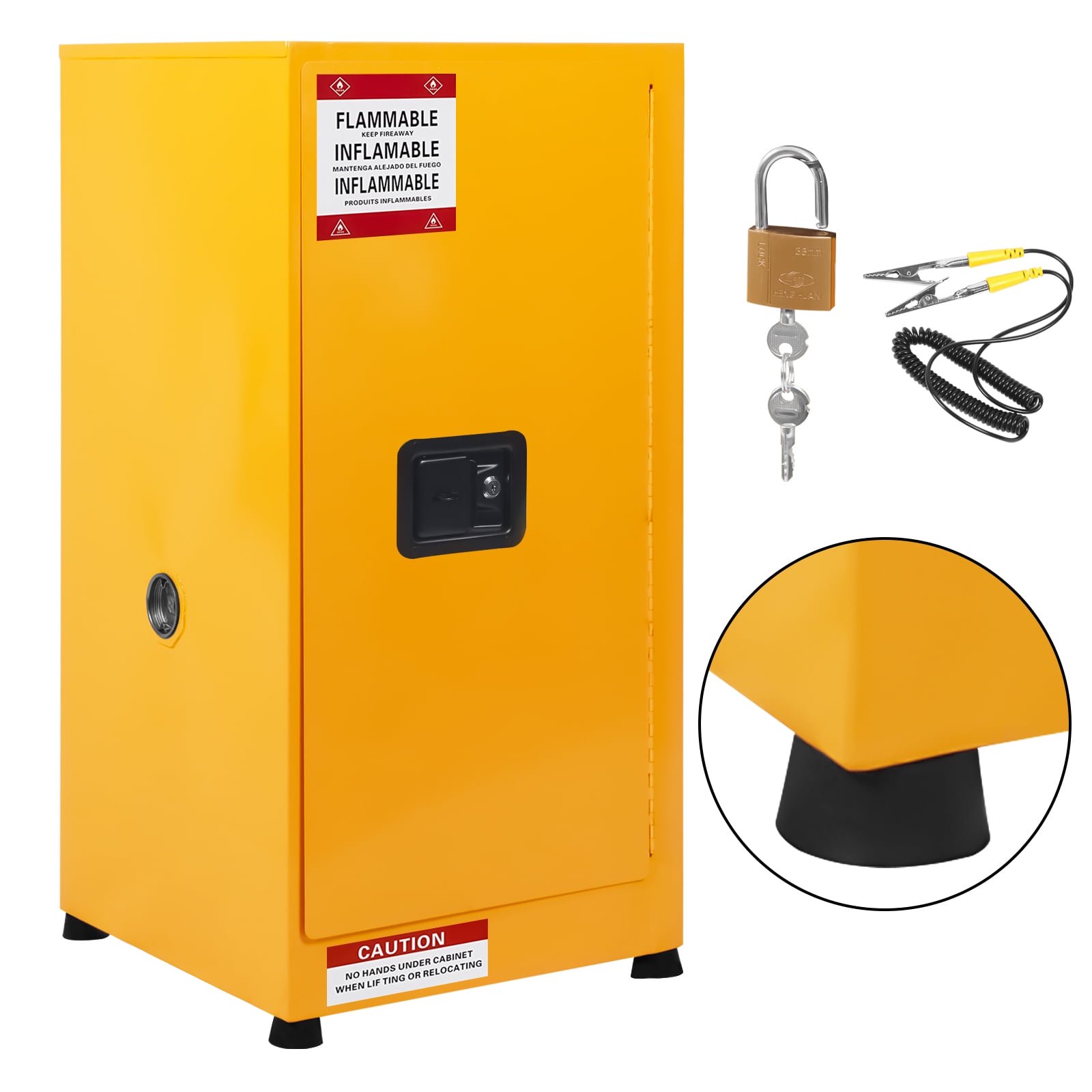 HomhougoIndustrial And Domestic Fire And Leak Proof Cabinets, Galvanized Steel Safety Cabinets, Flammable Liquid Storage Cabinets, Robust And Reliable Fire And Burst Proof 18 