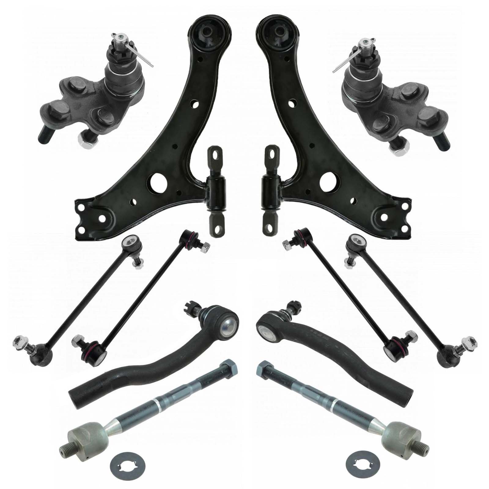 TRQ Control Arm Ball Joint Tie Rod Sway Link Steering Suspension Kit 10pc PSA35500