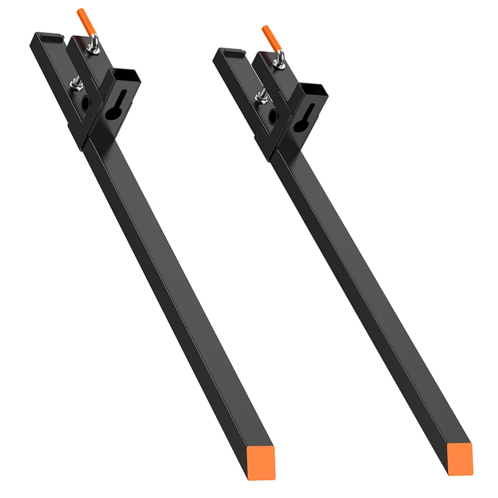 WPOND 60Inch Clamp on Pallet Forks, 4000lbs Capacity Tractor Bucket Fork, Quick Attach Pallet Fork for Tractor Bucket Attachments Loader Skid Steer