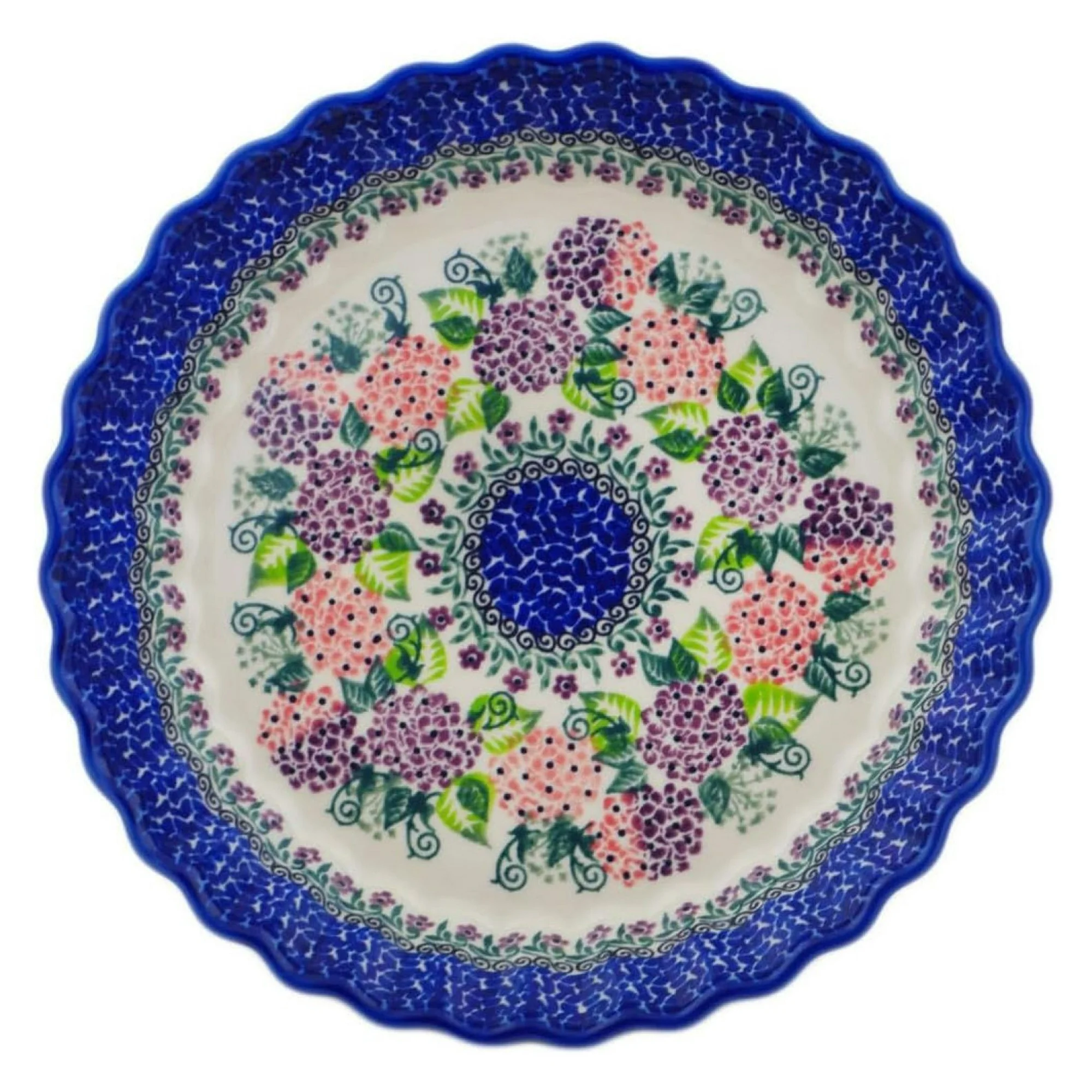 ZHANGHU Authentic Polish Pottery Fluted Pie Dish 10