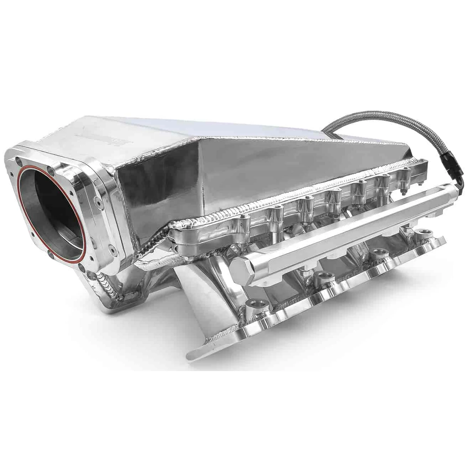 Speedmaster 1-148-050 Fits Chevy GM LS1 2pc Fabricated Ram Air 98mm 4 Bolt EFI Intake Manifold Polished