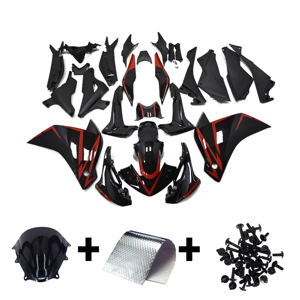 Sportfairings Motorcycle ABS Fairings Kit for Honda CBR250R 2011 - 2014 Gloss Black Bodywork