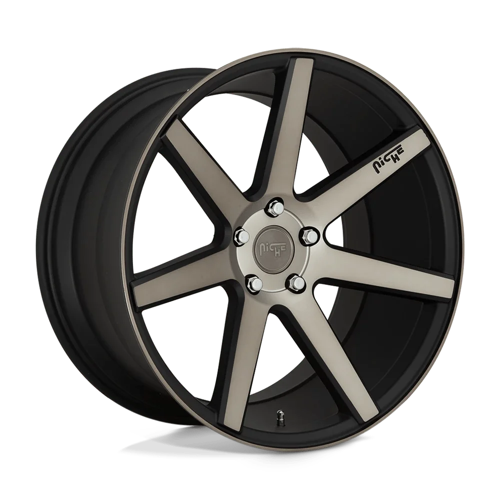 Niche 1Pc M150 Verona 20X9 5X112 25Et 66.56Cb Matte Black Machined Wheel
