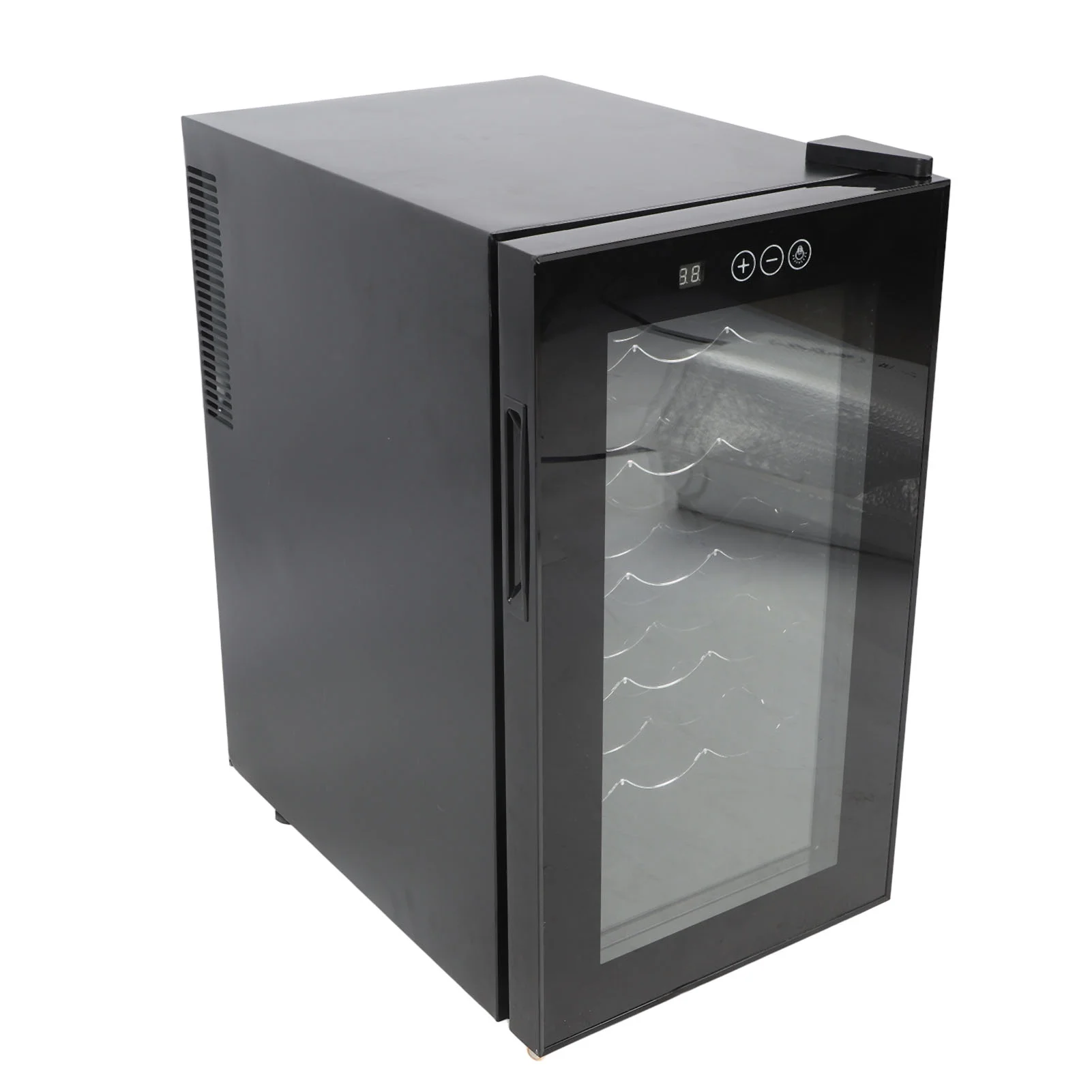 Wine Fridge, Freestanding Constant Temperature Modern 18 Bottles Fine Workmanship 12 To 18 Degrees Celsius  Wine Refrigerator LCD Touchscreen  For Bedroom