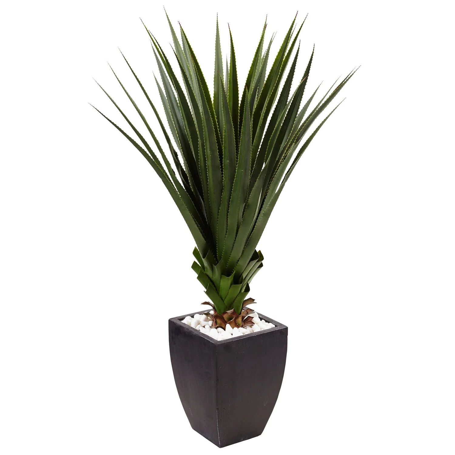 HomeStock 4.5Ft. Spiked Gothic Glamour Artificial Plant In Black Planter (Indoor/Outdoor)