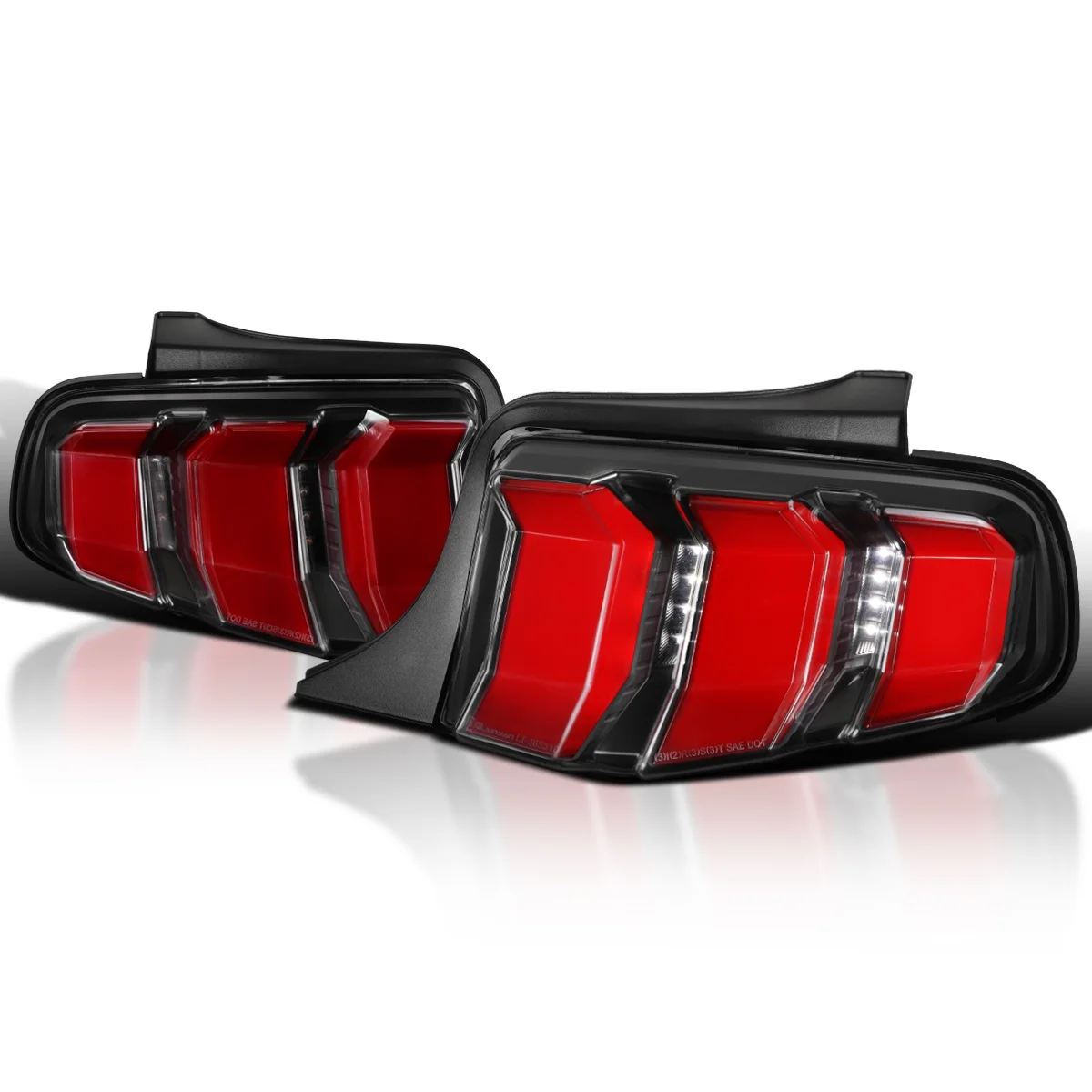Spec-D Tuning Sequential LED Signal Tail Lights Compatible with 2010-2012 Ford Mustang Left + Right Pair Assembly