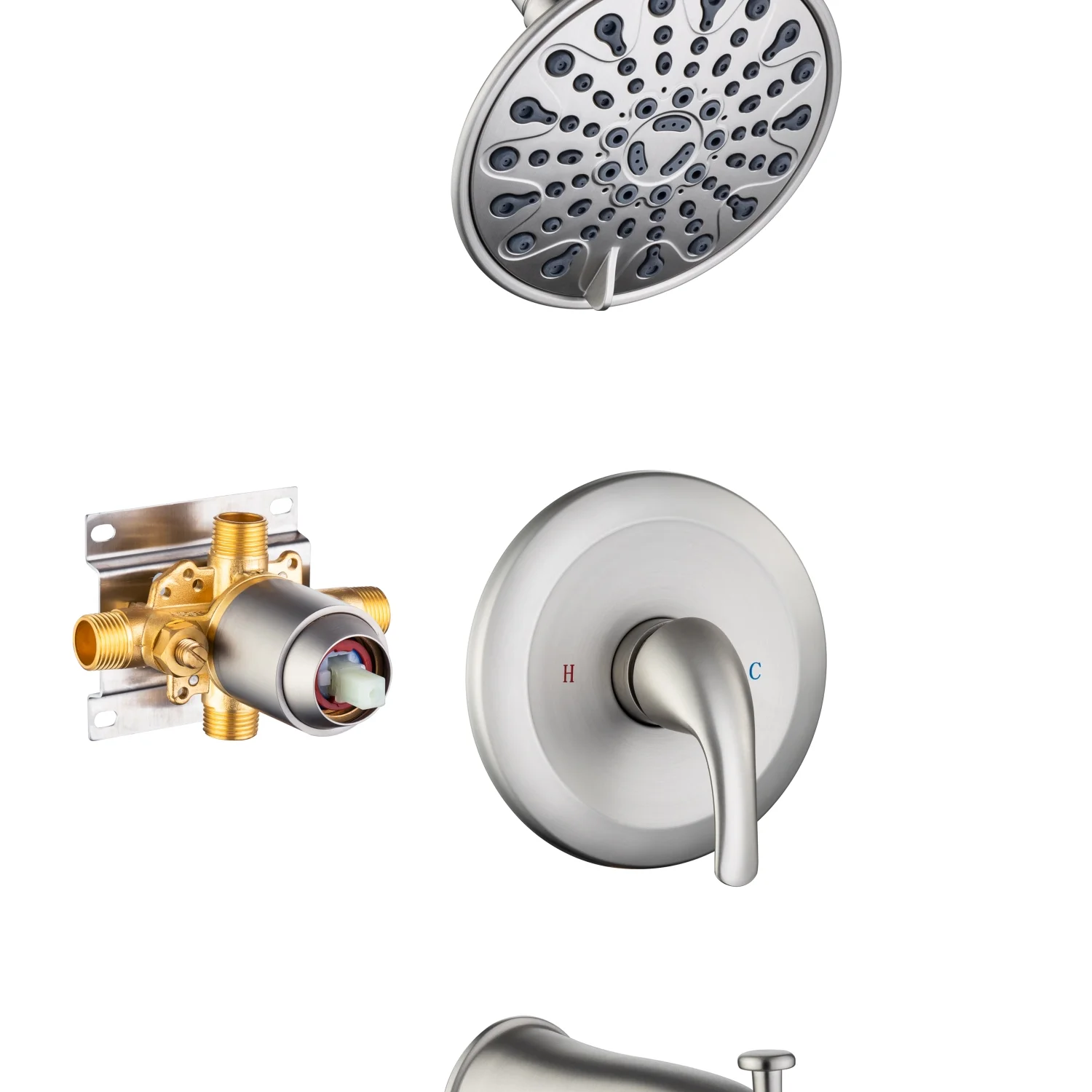 XEWGHMI 6 In. Detachable Handheld Shower Head Shower Faucet Shower System