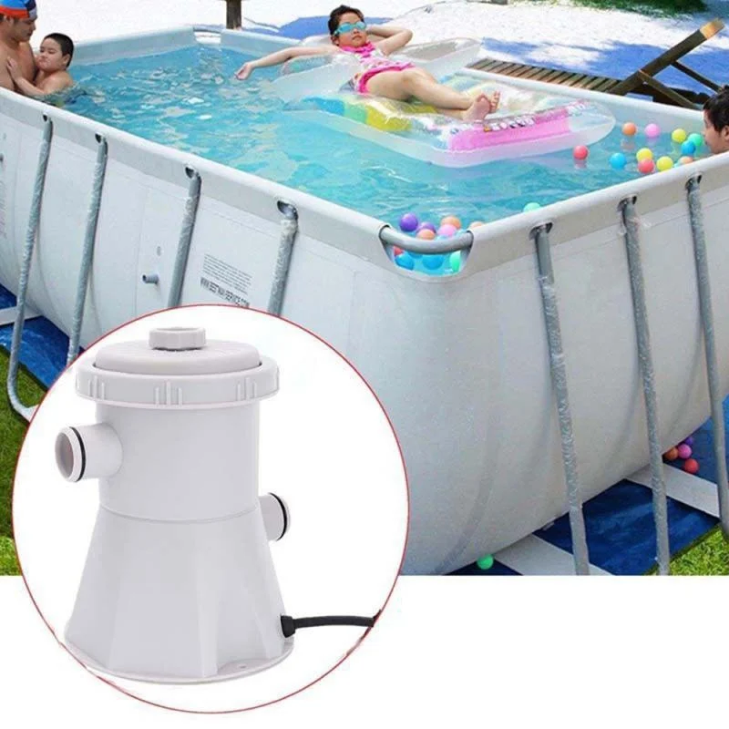530 Gallon Swimming Pool Filter Pump Inflatable Pool Water Cleaning Tool Summer Bath Pools Accessories-EU Plug
