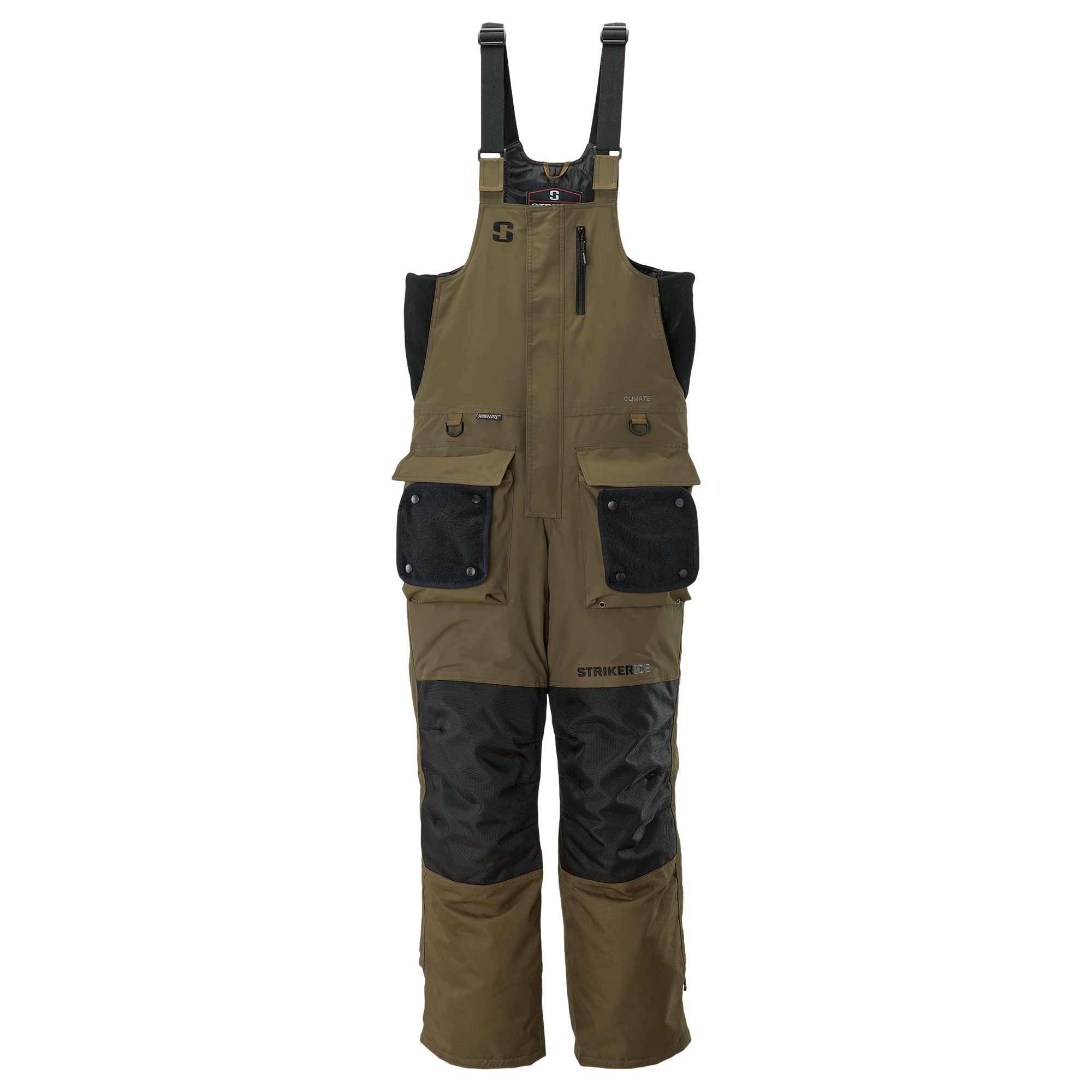 Striker 6211704 Ice Adult Male Climate Bibs, Large - Dark Brown