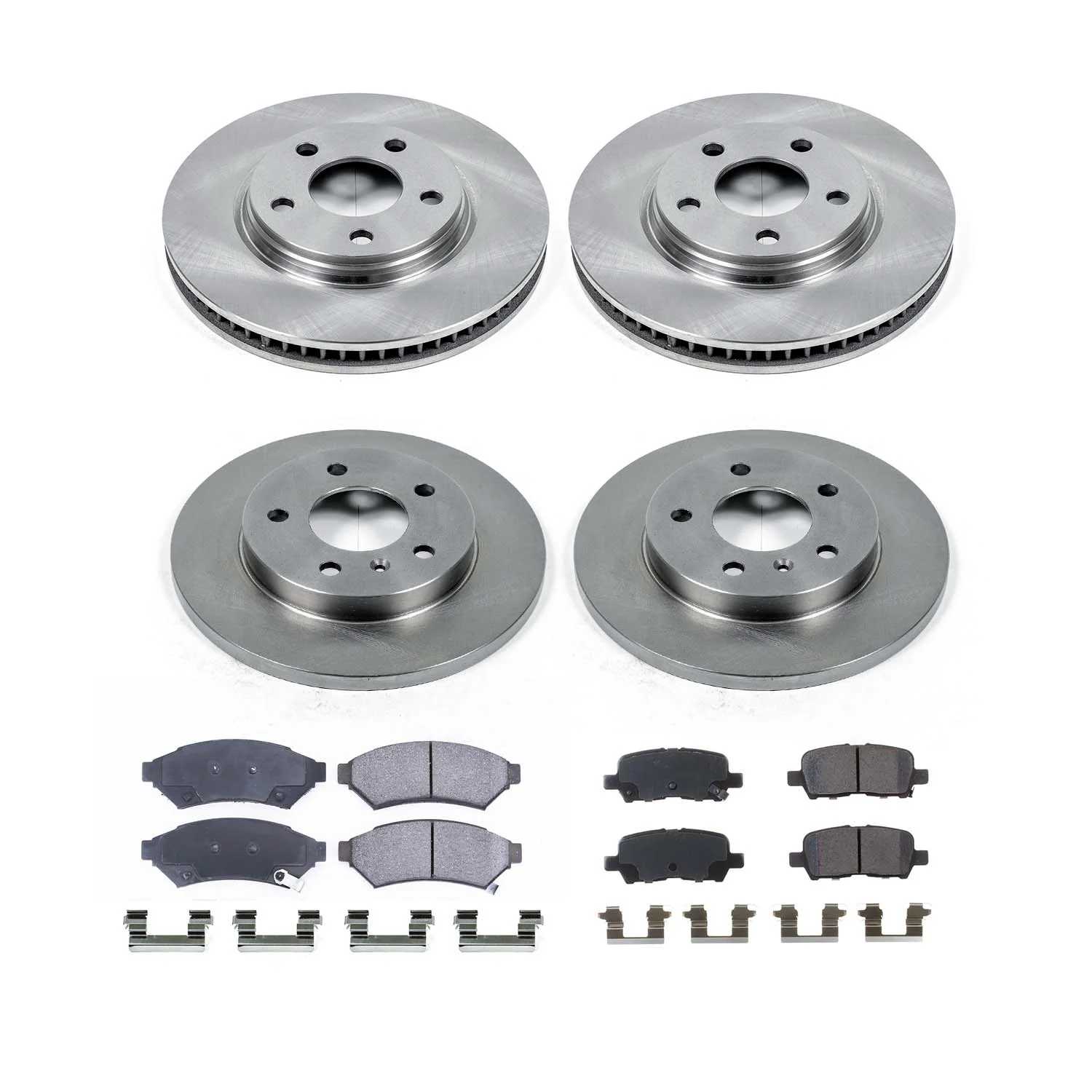 Ultimate Brakes Front and Rear Semi-Metallic Brake Pad and Rotor Kit with Hardware WM81024