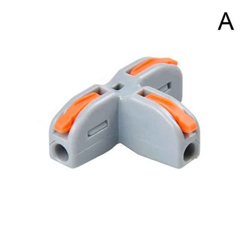 New Universal T-type Wire Connector Quick Distribution Terminal Transparent Clip Home Main Power Distributor B7F5