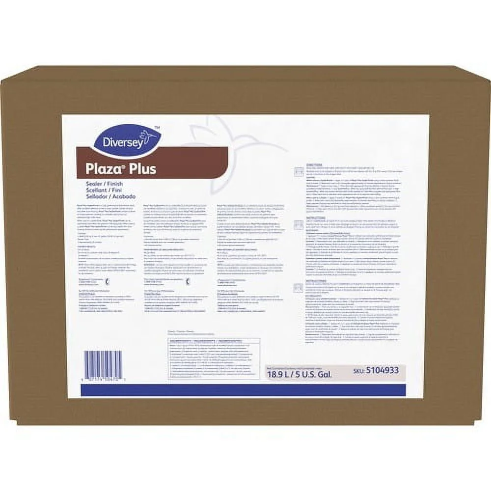Diversey Plaza Plus Sealer/Finish 640 fl oz (20 quart) - Slight Ammonia Scent - 1 Box - White