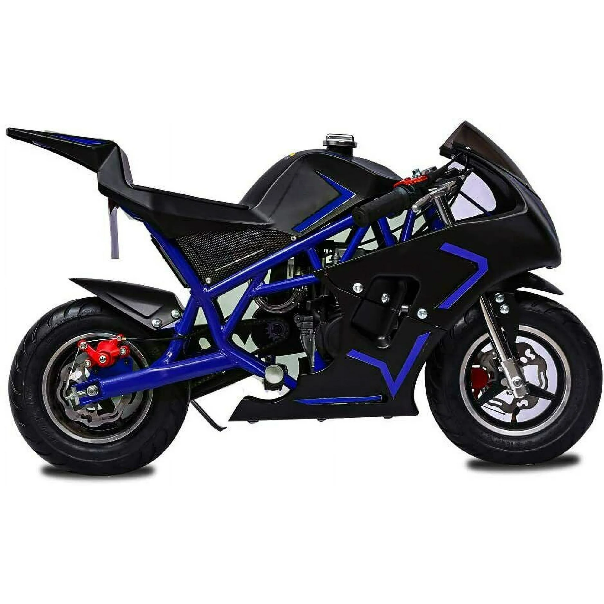 New Youth Kids Blue Mini Motorcycle Pocket Bike Gas Powered Motor 40CC 2 Stroke