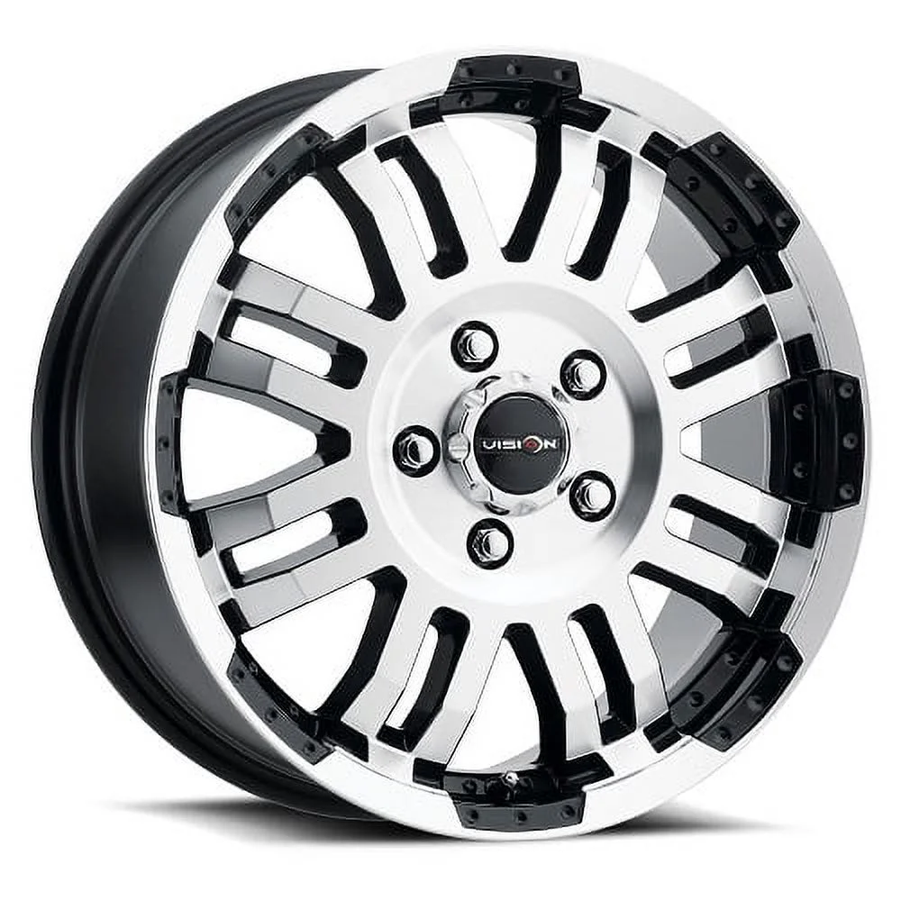 18x7.5 Vision Off-Road 375 Warrior Black Machined Wheel 6x130 (55mm)