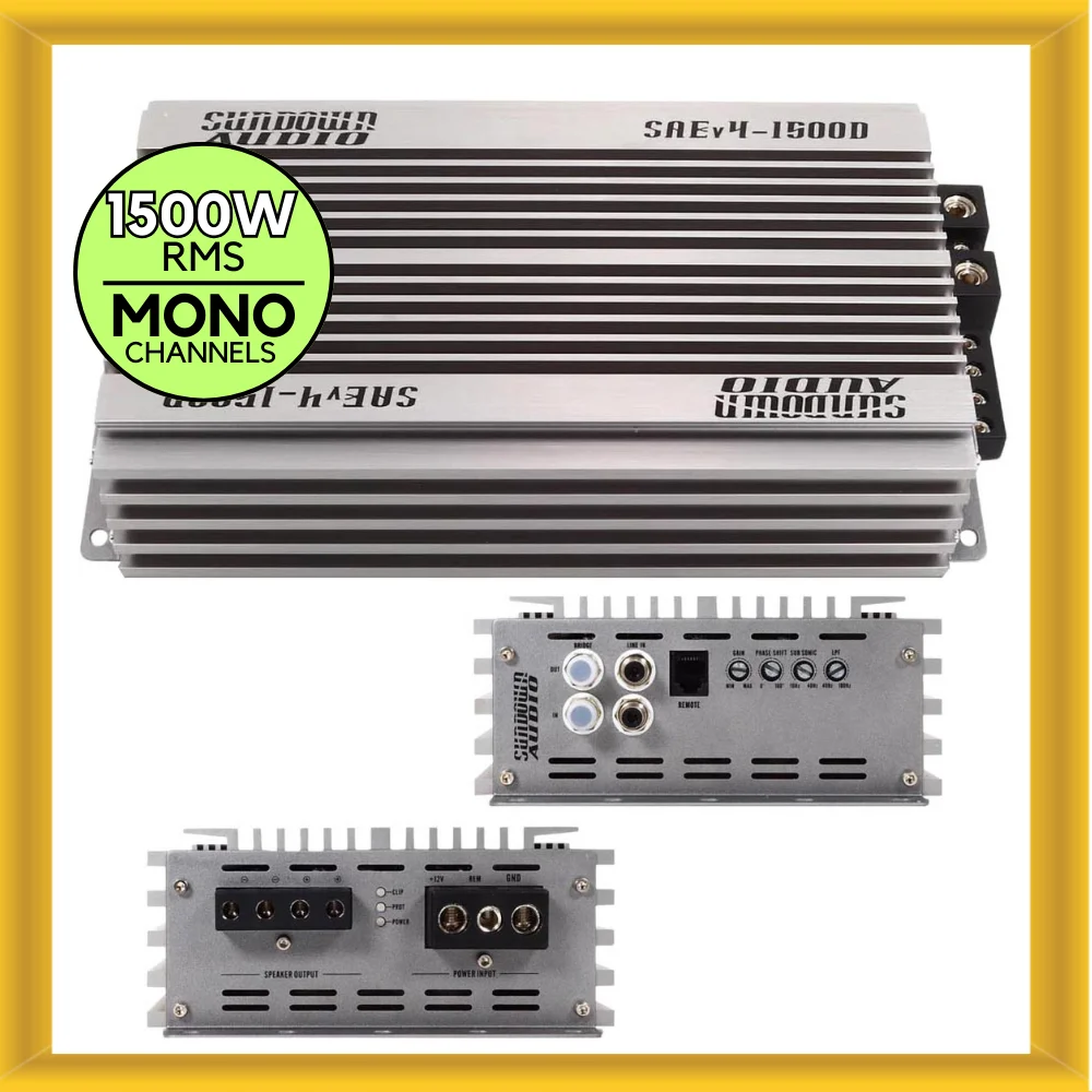 Sundown Audio SAE Version 4 1500W RMS Digital Class D Mono Block Car Amplifier