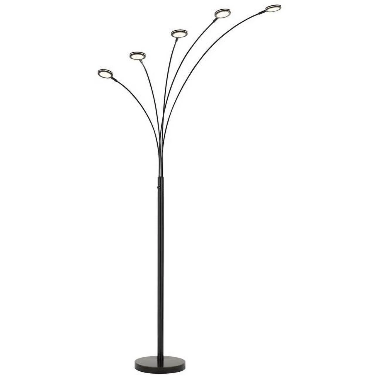HomeRoots 526280 72 in. Bronze Five Light LED Arc Floor Lamp