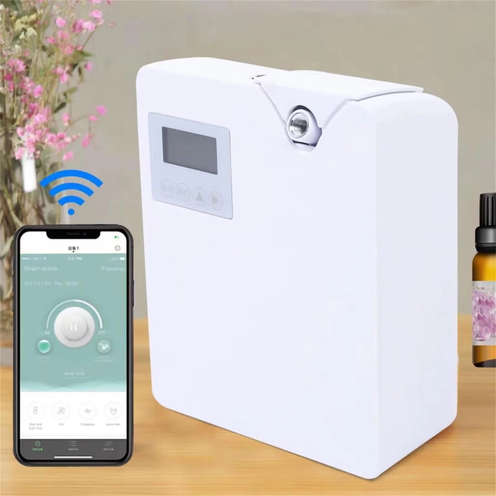 Wuzstar Essential Oil Diffuser Fragrance Scent Air Machine HVAC Scent Diffuser w/ Smart Timer Wifi for Home Hotel Air Fresh