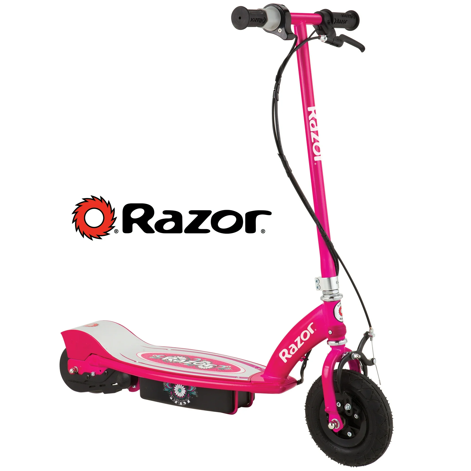 Razor Power Core E100 Electric Scooter w/ Hand Operated Front Brake, Daisy