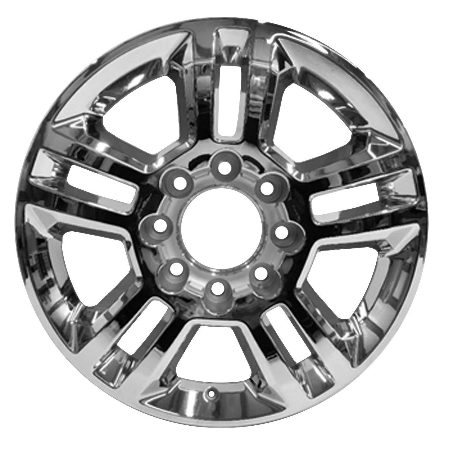 20 X 8.5 New Premium Replacement Aluminum Alloy Wheel Replica, Aftermarket Chrome, Fits 2015-2019 Chevrolet Silverado 2500 Pickup