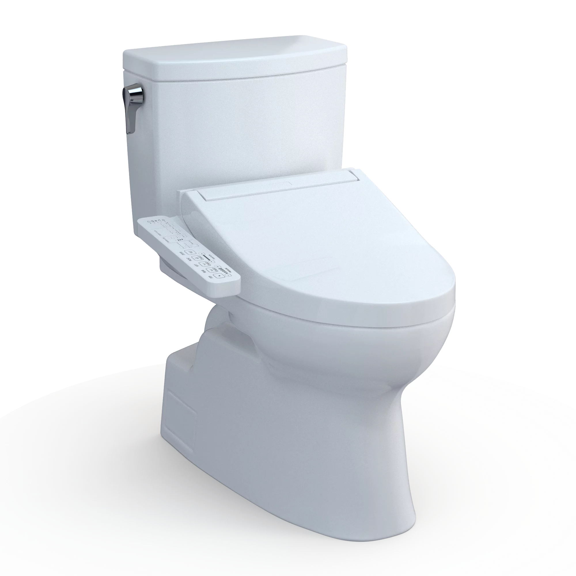 TOTO WASHLET+ Vespin II 1G Two-Piece Elongated 1.0 GPF Toilet and WASHLET+ C2 Bidet Seat, Cotton White - MW4743074CUFG#01