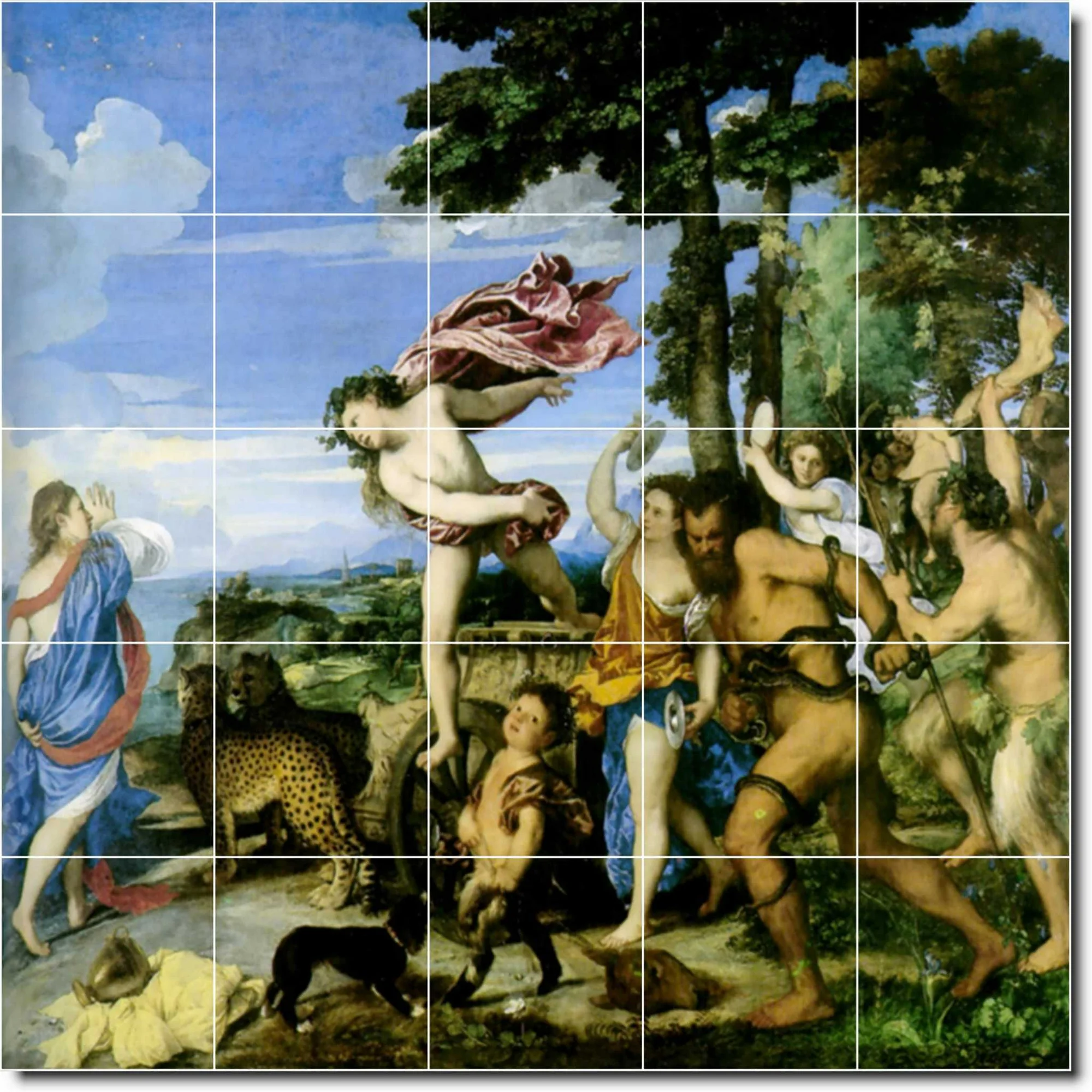 Ceramic Tile Mural-Titian Mythology Wall Tile Mural 5. 21.25
