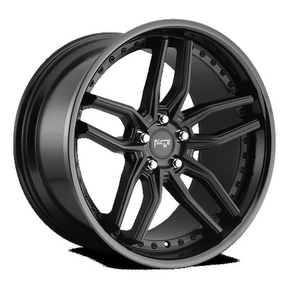 Niche M194 Methos 20X9 5X114.3 35Et 72.56Cb Gloss Black Matte Black Wheel
