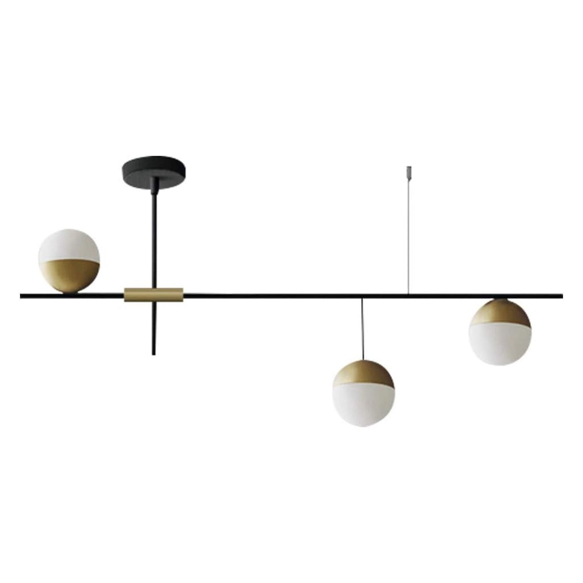 ZHANGHU 110V Modern -Century Chandelier Pendant Light 3 Lights Glass Globe Ceiling Light Clear Glass Sphere Chandelier for Dinning Room Living Room Bedroom Lounge