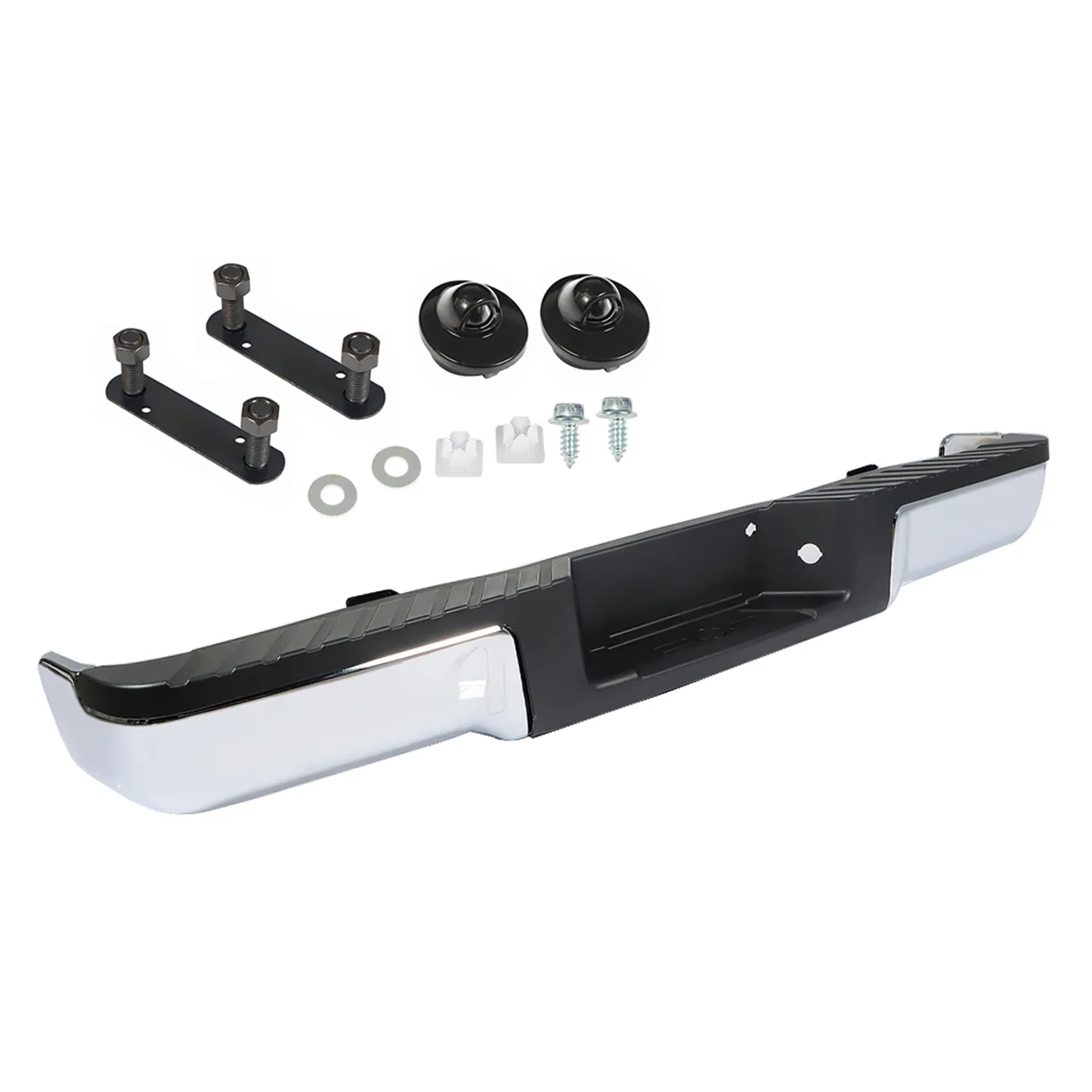 Complete Rear Step Bumper Without Sensor Hole Fit for Ford F-150 2009 2010 2011 2012 2013 2014