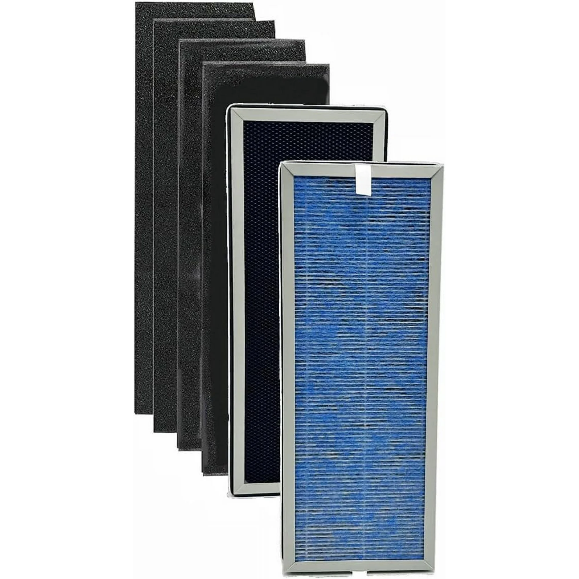 4-In-1 True Hepa Filter Compatible With Membrane Solutions Ms18 Air Purifier Filter Replacement,2-Pack High-Efficiency H13 True Hepa Filter Kit (With 4 Carbon Pre-Filters)