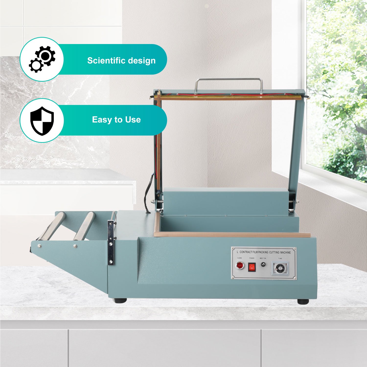 NICCOO L-Bar Sealing & Cutting Packing Machine Manual Packaging Sealing Machine Shrink Film Sealing and Cutting Machine