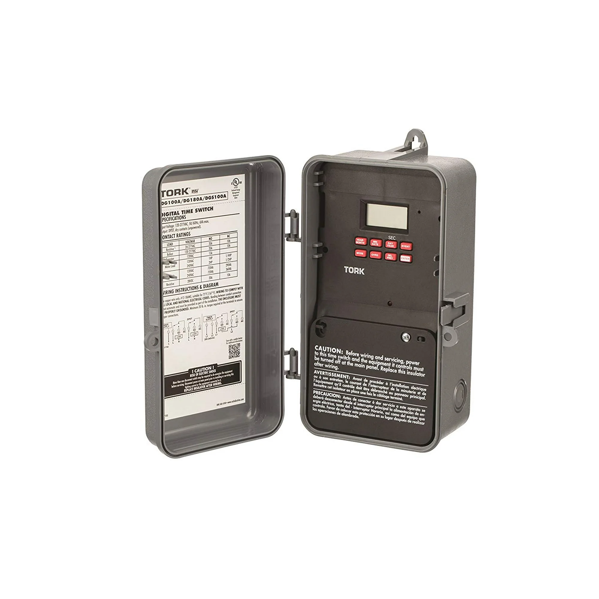 NSI DG100A Tork ; One-Channel DG100 Series MultiVolt Time Switch; 365 or 7 Days